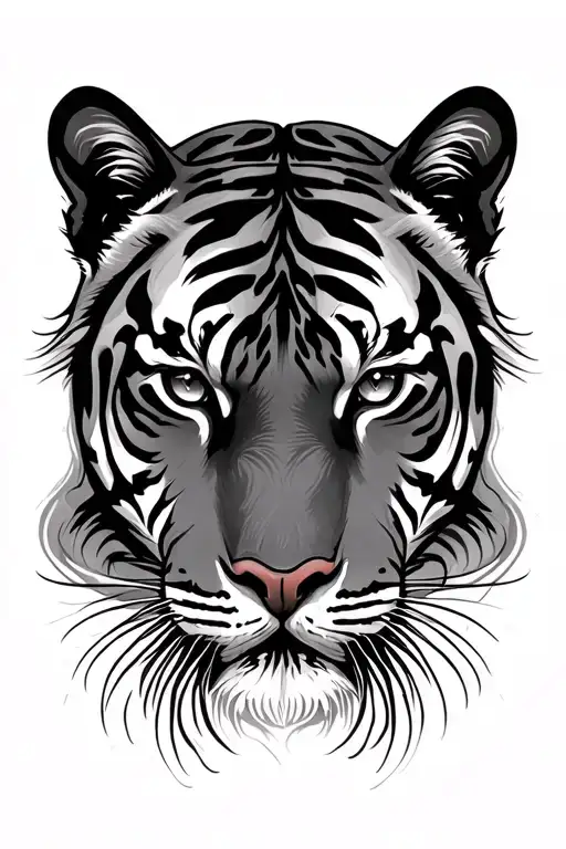 tigers eyes surrounded tattoo design idea