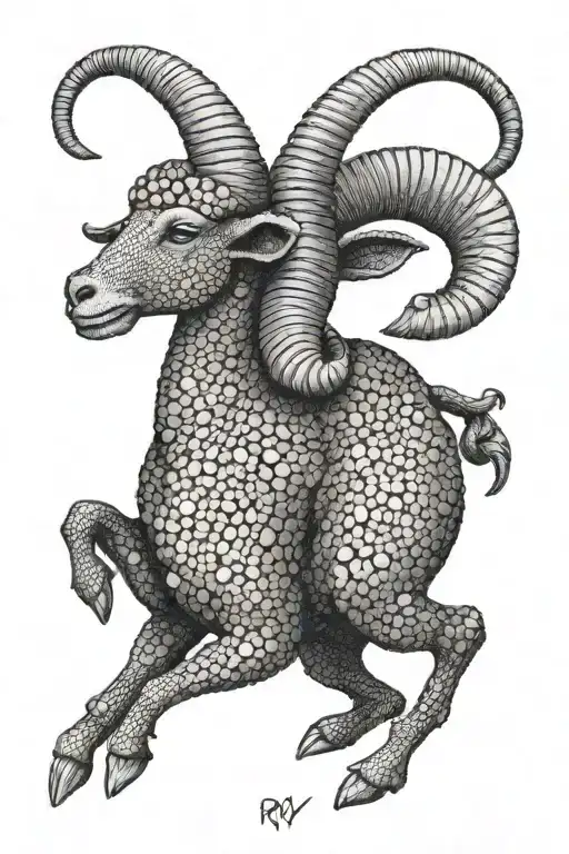 risk and reward (aries) tattoo design idea