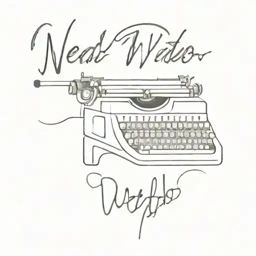 tattoo concept features the word "weirdo" in a minimalist style using a typewriter font. The  tattoo design idea