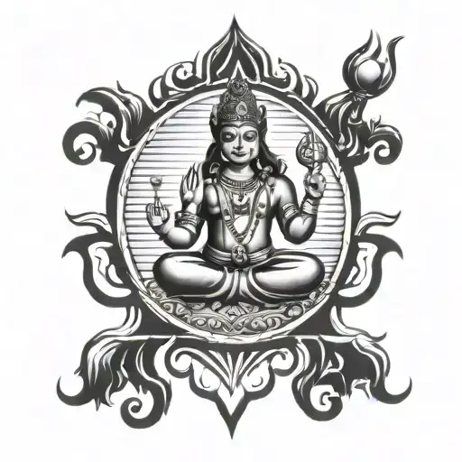 brahma vishnu shiva symbol tattoo design idea