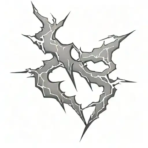 Filler Lightning Bolts tattoo design idea