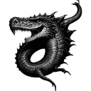 loch ness monster leaving prison tattoo design idea