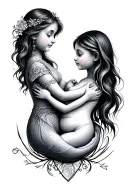 2 clocks for daughters birth  tattoo design idea