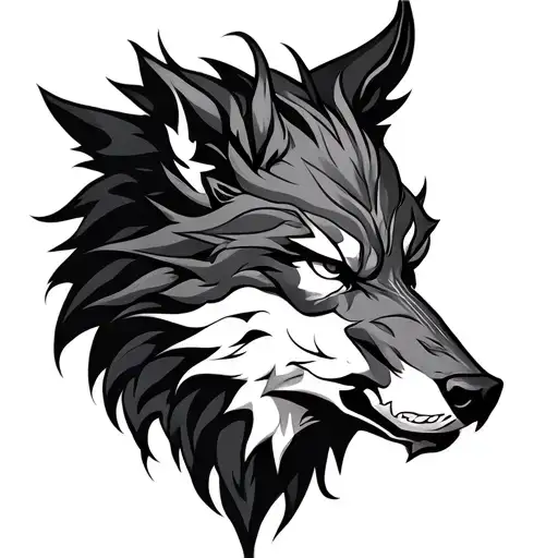 so i heard you can generate images. Cna you generate a tattoo for my left pec? I want this tattoo to be of fenrir a myth tattoo design idea