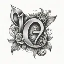 17 NUMBER tattoo design idea