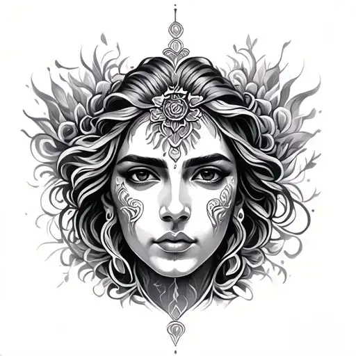 Family, wealth, power, karma, distrust, continuity, courage, love tattoo design idea