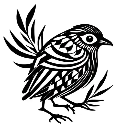 Kiwi bird tattoo design idea