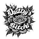 lower back tattoo daddy's bitch tattoo design idea