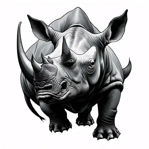 rhinoceros tattoo design idea