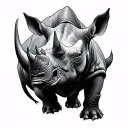 rhinoceros tattoo design idea
