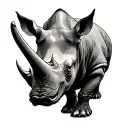 rhinoceros tattoo design idea