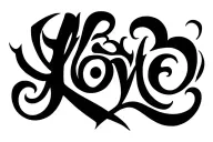 Sexy Aloha word 'love' written tattoo design idea