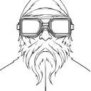 Wizard in welding goggles casting fire tattoo design idea