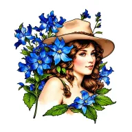 Bluebonnet tattoo design idea