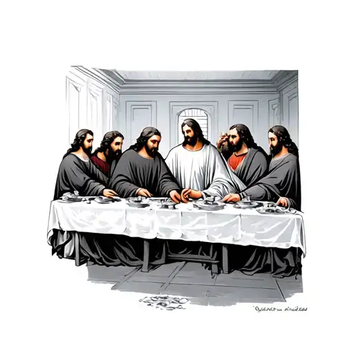the last supper tattoo design idea