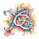 ampersand symbol surrounded tattoo design idea