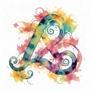 ampersand symbol surrounded tattoo design idea