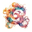 ampersand symbol surrounded tattoo design idea