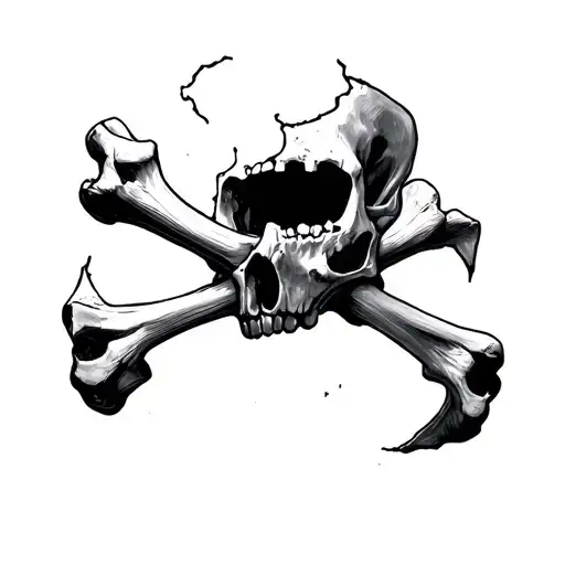 Broken Bone tattoo design idea