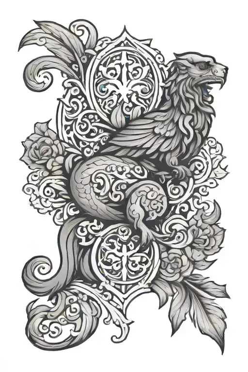 Brittany old english tattoo design idea