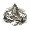 matterhorn scene tattoo design idea