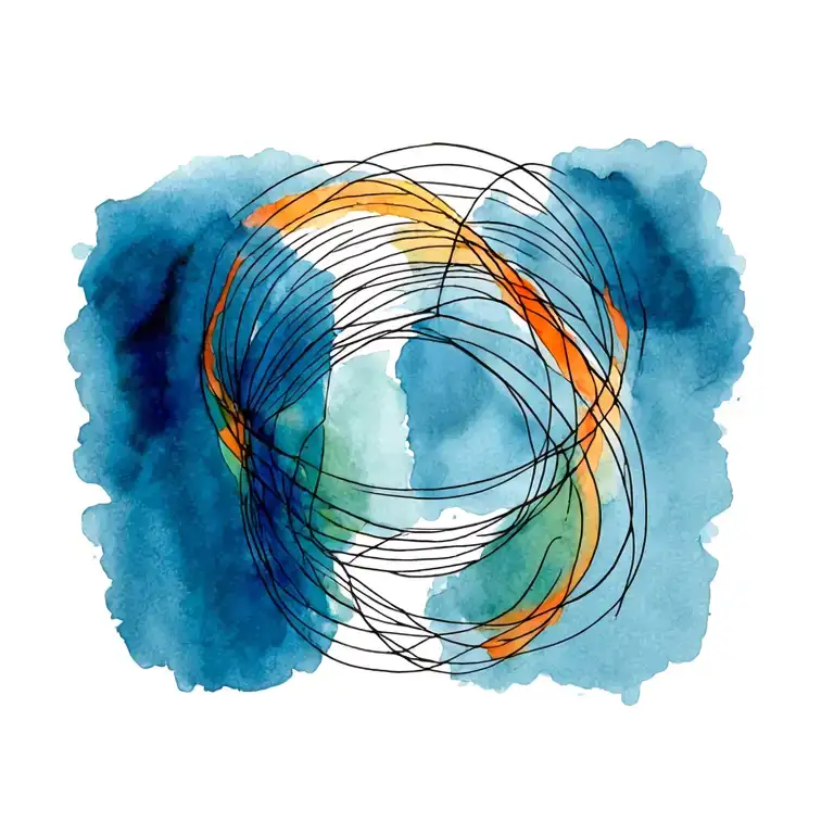 Abstract. lines that point a ways we imagine. picasso tattoo design idea