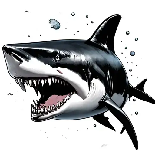 great white sharks tattoo design idea