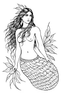 mermaid pocahontas tattoo design idea