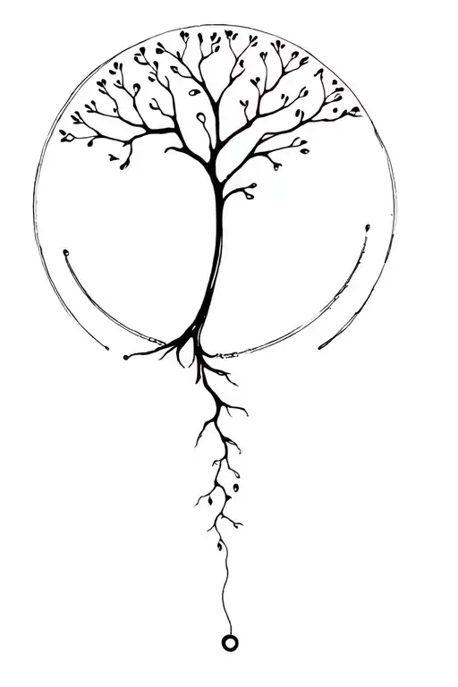 tree of life tattoo that represents time and death is an illusion, and that we will see each other again  tattoo design idea