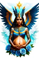 pharaoh, Goddess, Warrior with tattoos, Angel, Energy, Star, Galaxy, Love, Sex, Dez Eagle 9, pregnant, blue roses, ocean tattoo design idea