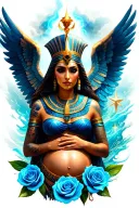 pharaoh, Goddess, Warrior with tattoos, Angel, Energy, Star, Galaxy, Love, Sex, Dez Eagle 9, pregnant, blue roses, ocean tattoo design idea