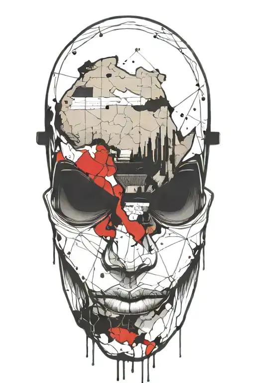 African continent tattoo design idea