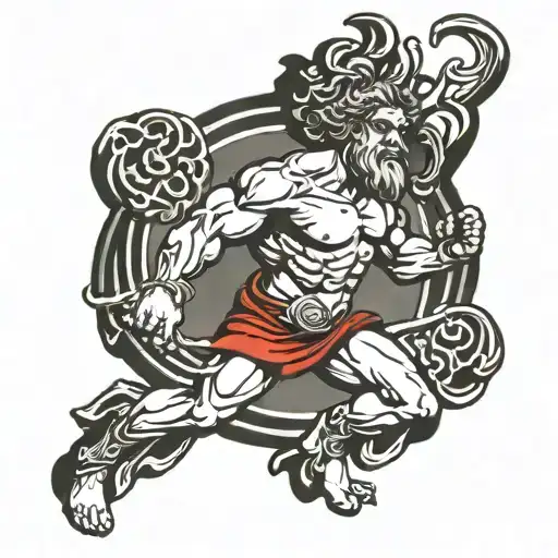 greek god atlas tattoo design idea