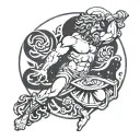 greek god atlas tattoo design idea