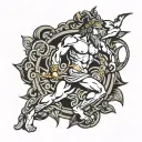 greek god atlas tattoo design idea
