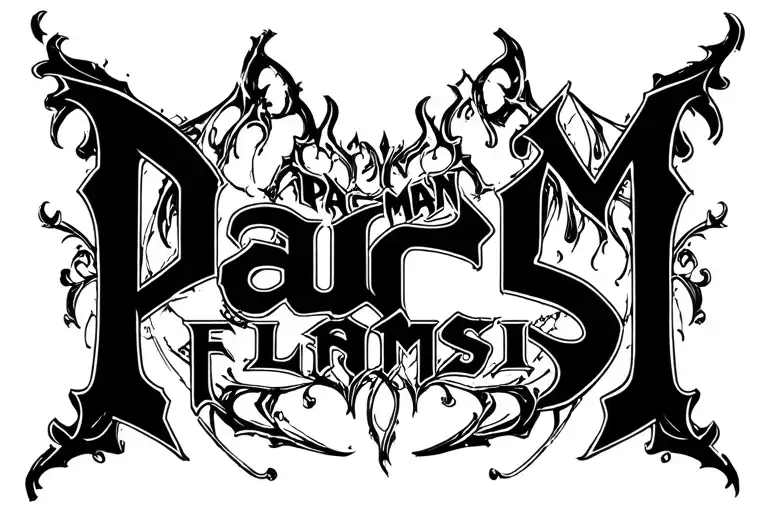 "PacM Flamsi" PACMAN tattoo design idea