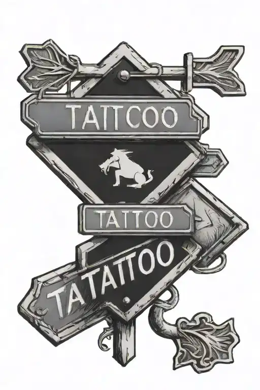 Street Sign tattoo design idea