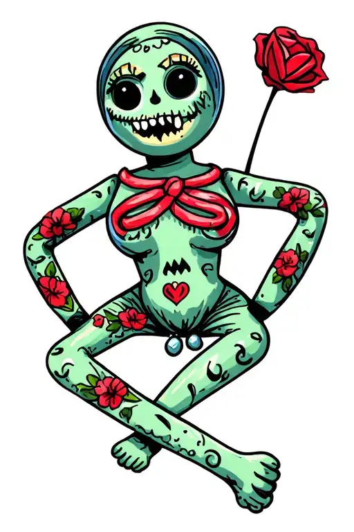 voodoo doll for self love symbol tattoo design idea