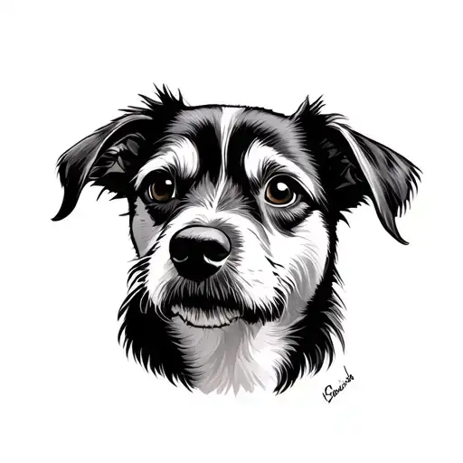dog breed tattoo design idea