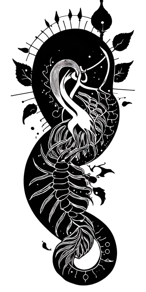 cancer zodiac tattoo design idea