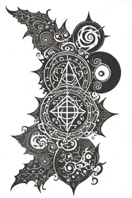 JRR tolkien symbol with lord tattoo design idea