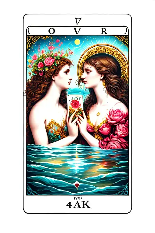 tarot the lovers tattoo design idea