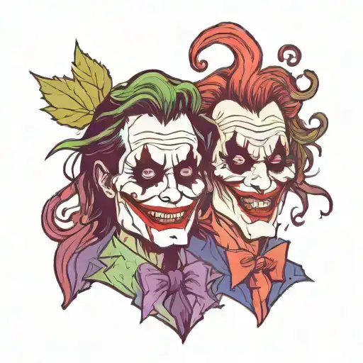 jared leto joker heath ledger joker and joaquin phoenix joker smoking weed tattoo design idea
