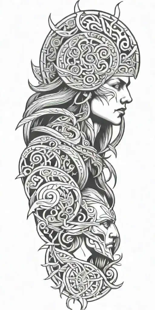 norse themed tattoo design idea