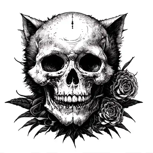 deathliest death to ever die, but fluffy tattoo design idea