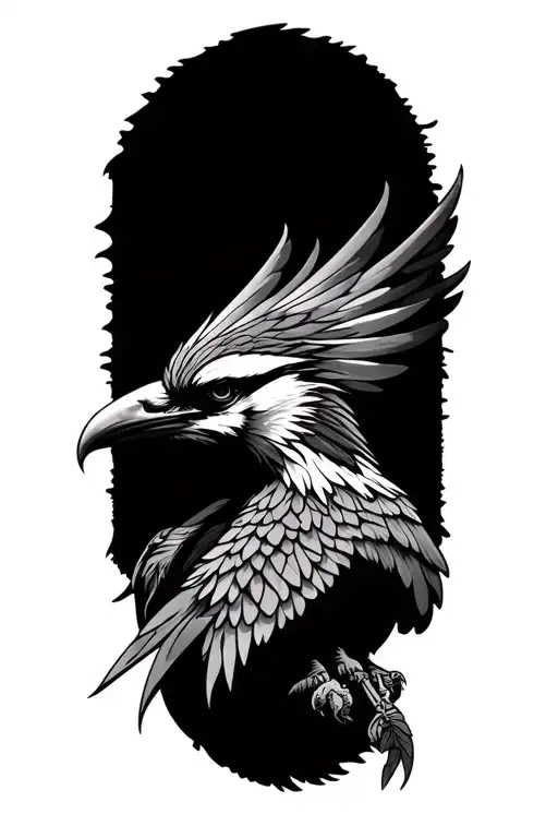 Thunderbird native tattoo design idea