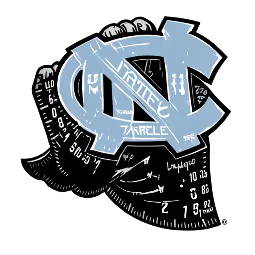 longitude and latitude coordinates wrist with unc tarheel logo and cardinal  tattoo design idea