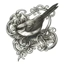 infinity symbol robin michelle tattoo design idea