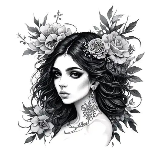 Cancer Goddess tattoo design idea