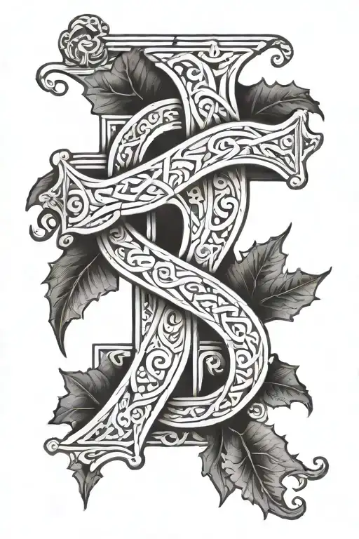 the origin of the word November cross made tattoo design idea
